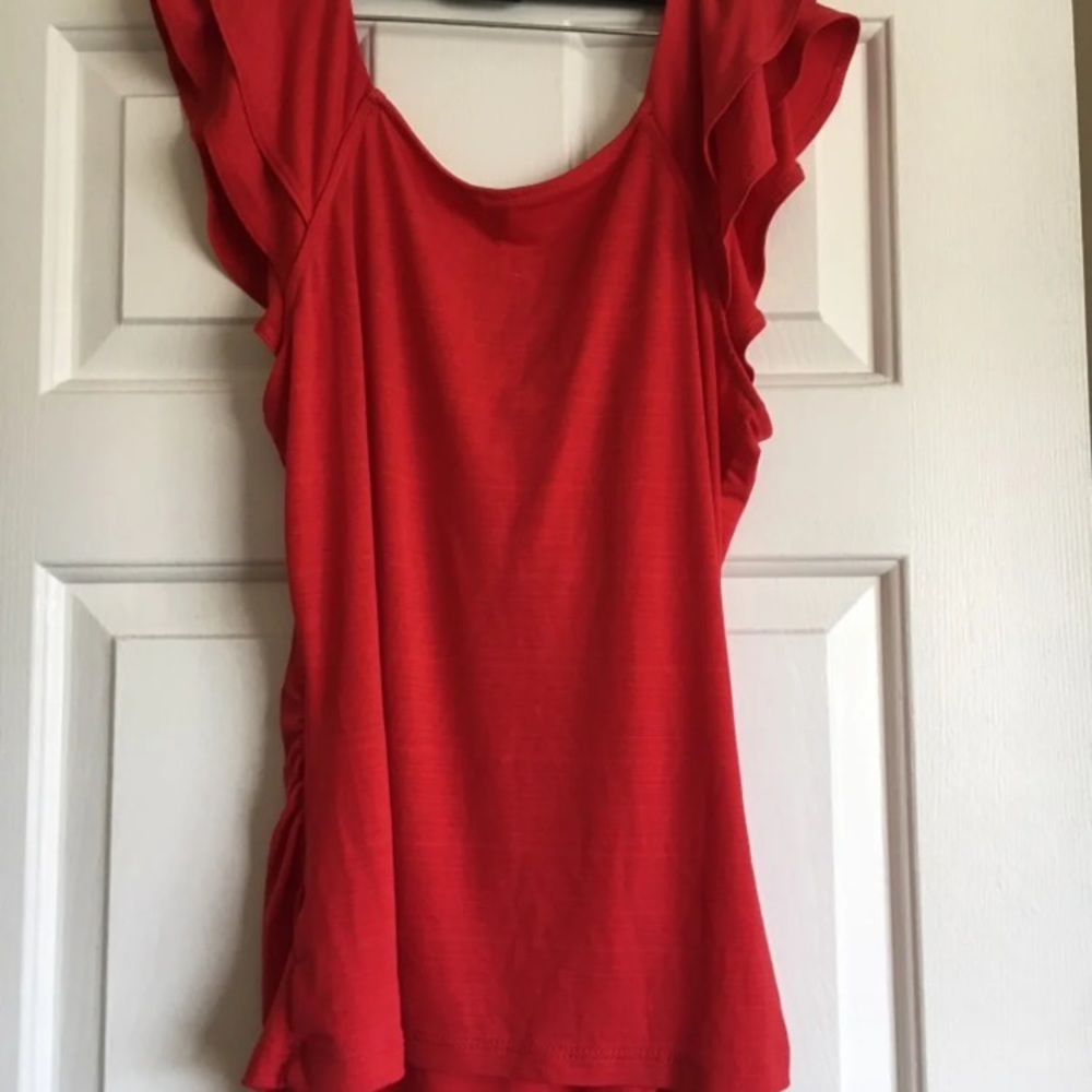 Red ruffle blouse - Picture 2 of 2